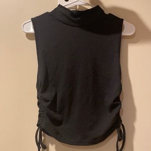 Black Mock Neck Zara Top